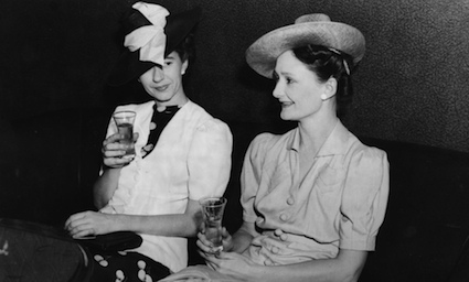 Two Australian women enjoying a drink
