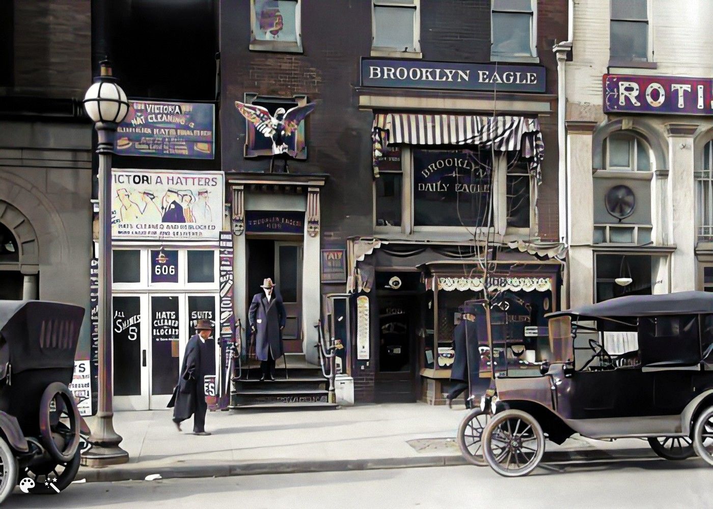 Brooklyn, 1916. Photo colorized and enhanced by MyHeritage