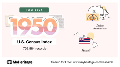 The 1950 U.S. Census Index for Hawaii and the Indian Reservation Schedules Are Now Live