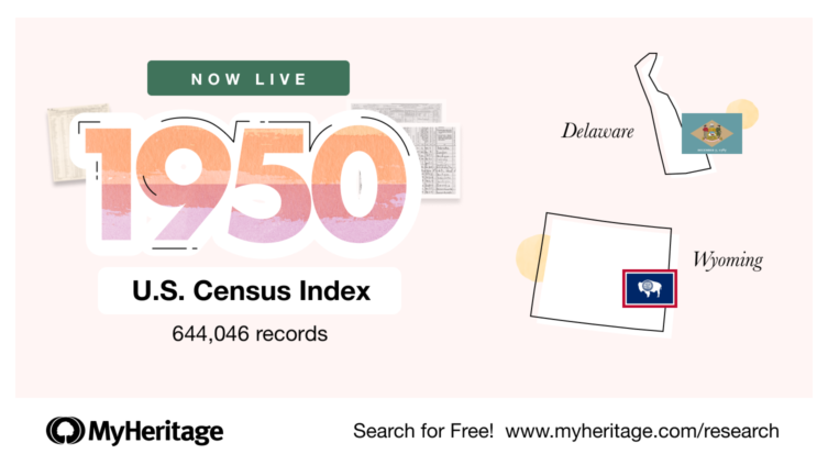 Now Live! The 1950 U.S. Census Index for Wyoming and Delaware