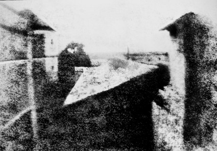 This image – called ‘View from the Window at Le Gras’ – is reckoned to be the first ever taken, dated at around 1826. It was taken and developed by the French photography pioneer Joseph Nicéphore Niépce, and required an exposure time of about 8 hours!
