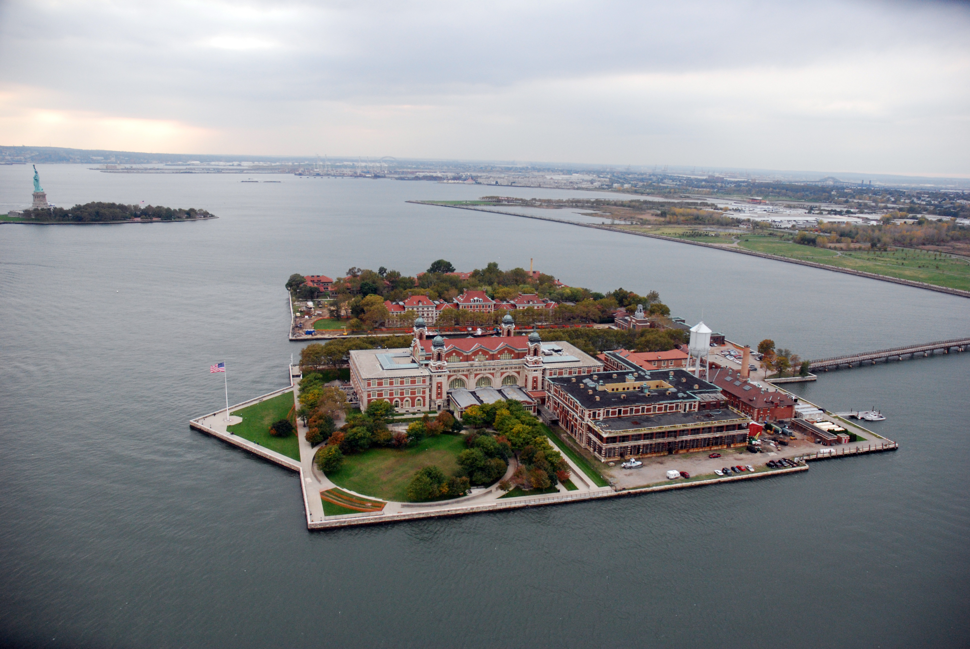Aerial View of Ellis Island - Click to enlarge