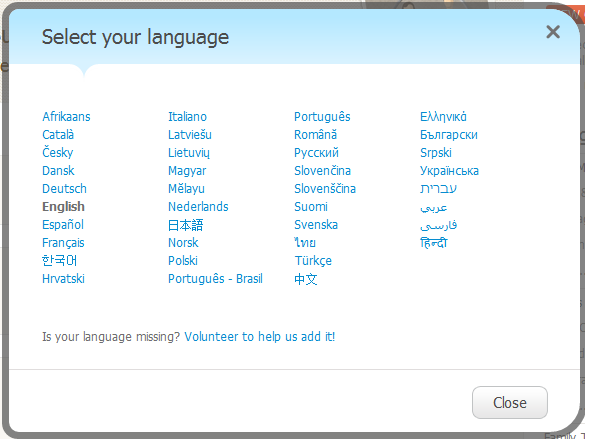 SuperSearch is available in 38 languages SuperSearch (click to zoom).