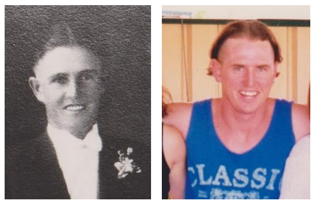 Grandfather Henry Daniel (age 21) and grandson Casey Edward (age 21)