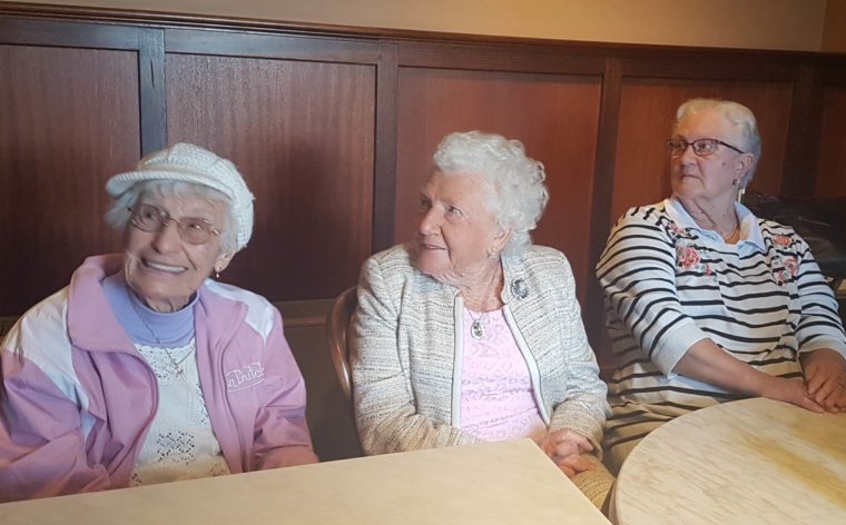From left: Betty (Ray’s adopted sister), 85, Norma (Ray’s biological aunt), 89, and Ray’s wife, Maxine.