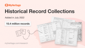 Historical Record Collections Added in July 2022