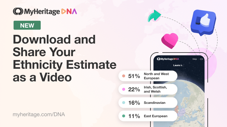 New: Download and Share Your MyHeritage Ethnicity Estimate as a Video