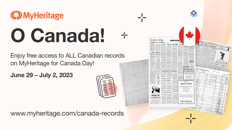 Celebrate Canada Day with Free Access to All Canadian Records on MyHeritage!