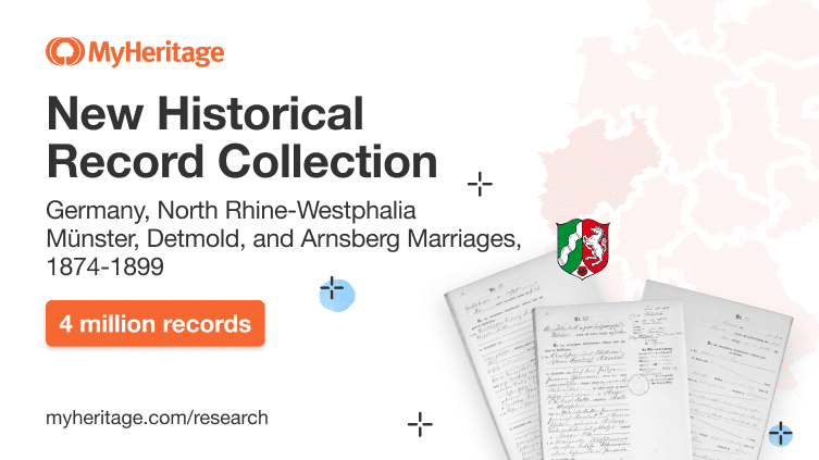 MyHeritage Publishes Millions of Exclusive Marriage Records From North Rhine-Westphalia