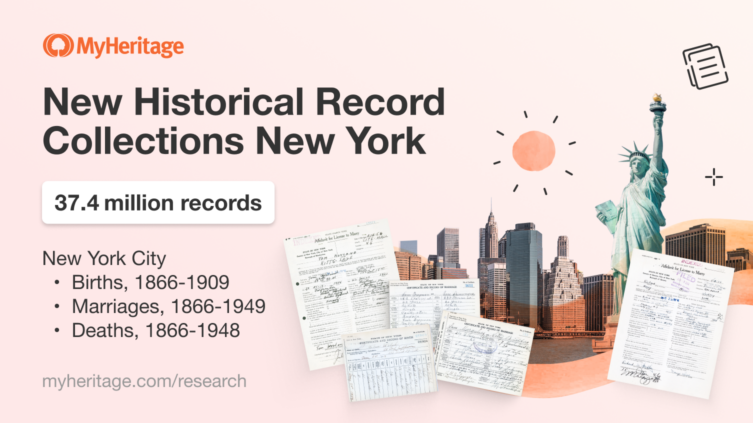 MyHeritage Releases New York City Birth, Marriage, and Death Record Collections