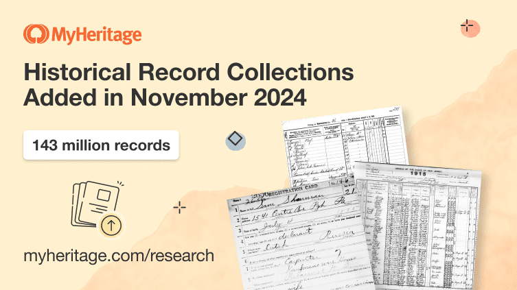 MyHeritage Adds 143 Million Historical Records in November 2024