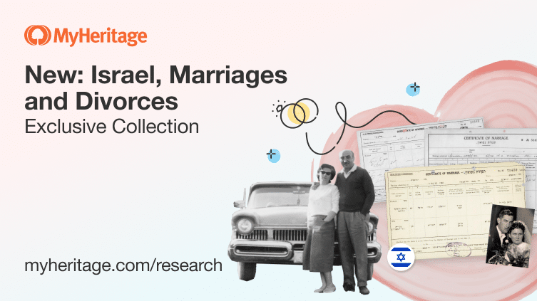 MyHeritage Releases Exclusive Israel Marriages and Divorces Record Collection