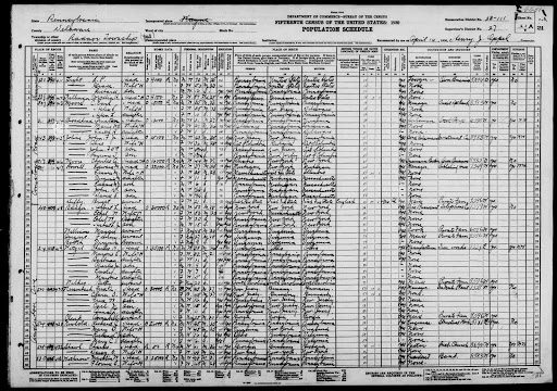1930 U.S. Census record from the MyHeritage collections