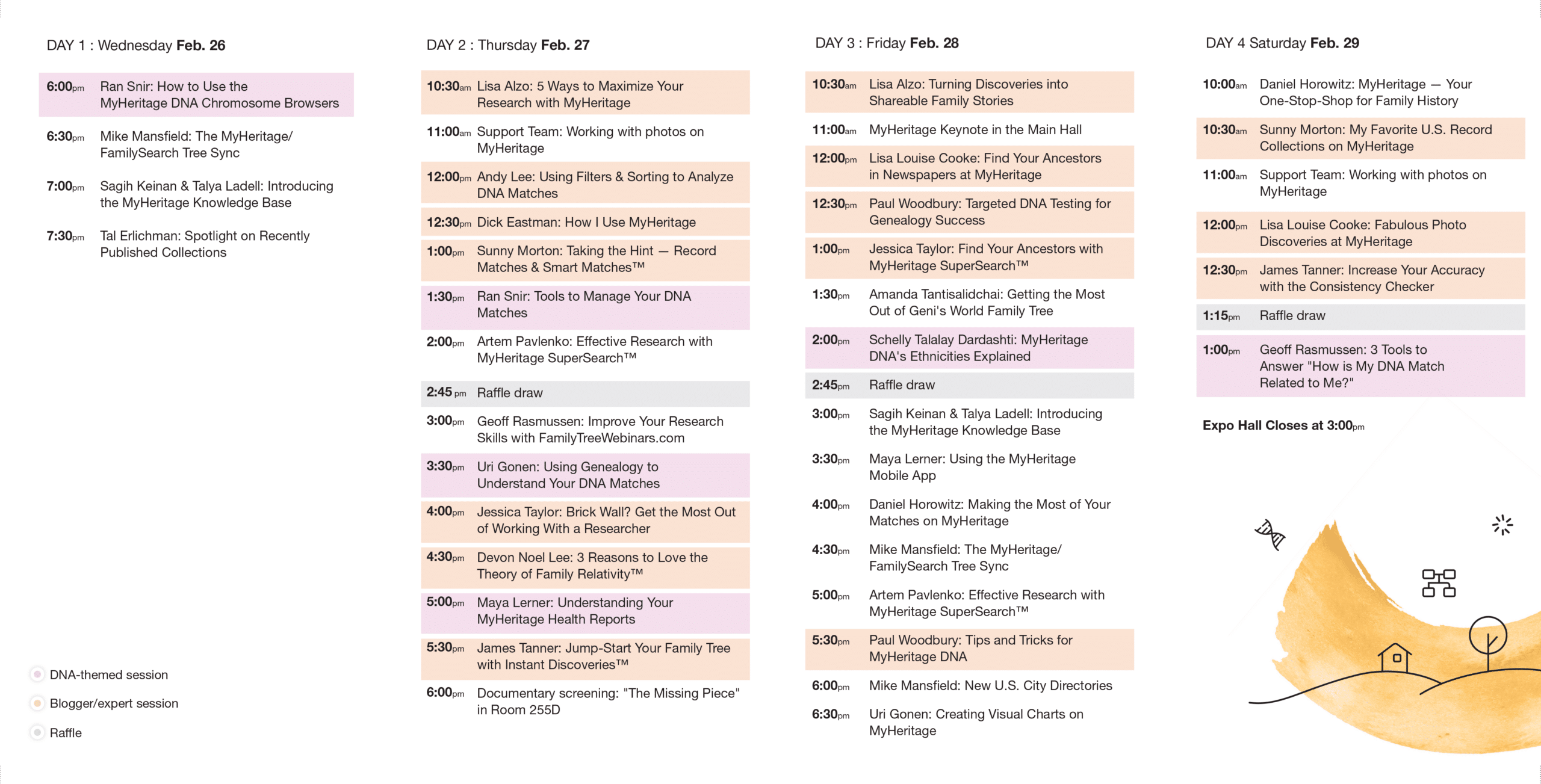 Full demo booth lecture schedule (click to zoom)