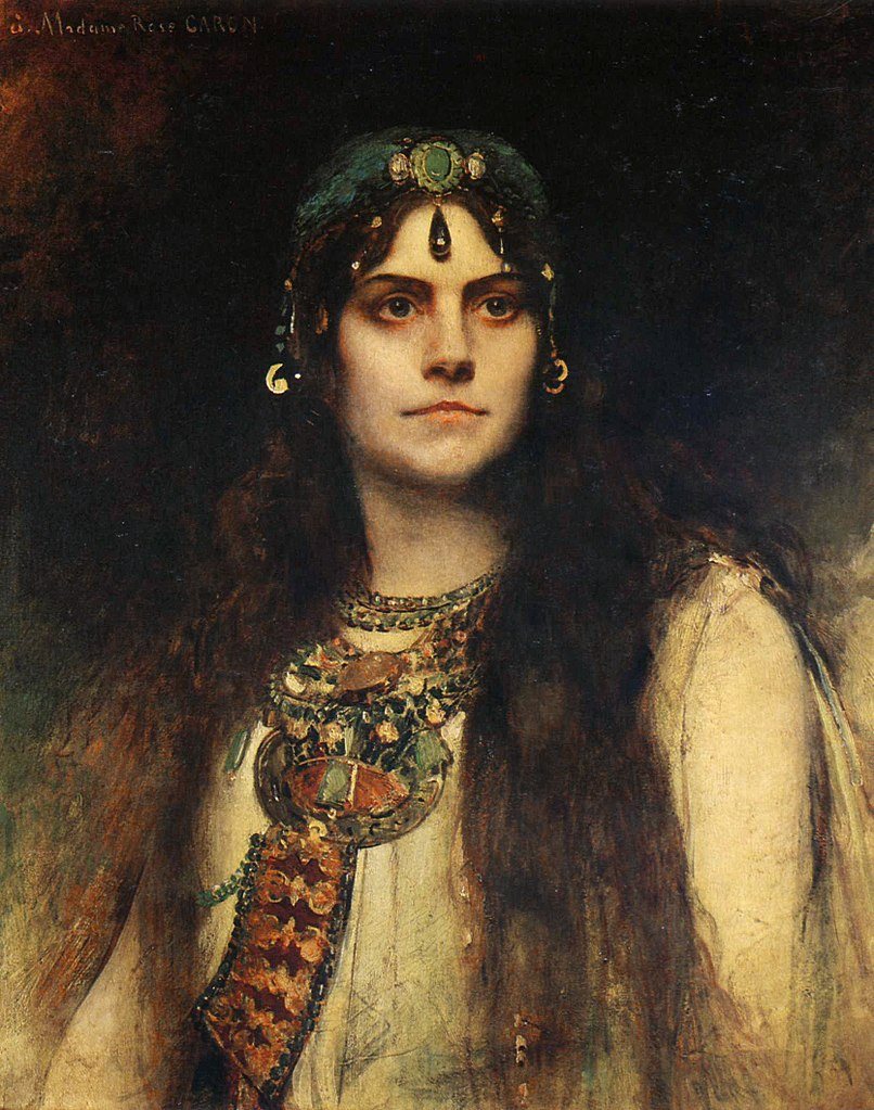 Rose Caron, a famous French Opera singer, in the role of Salammbo, 1896