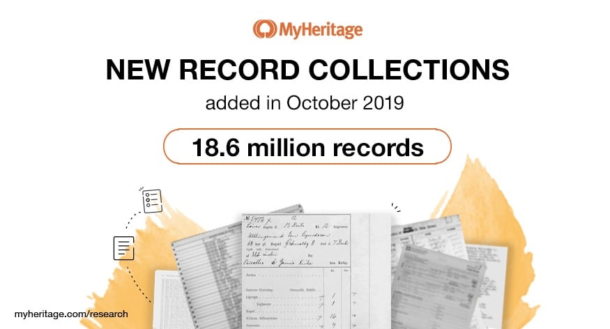 New Historical Records Added in October 2019