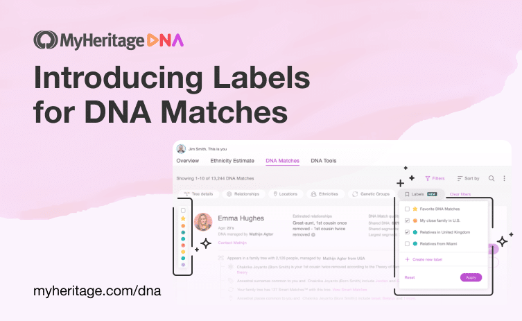 Introducing Labels for DNA Matches on MyHeritage