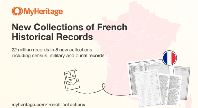 MyHeritage Publishes 22 Million Records in 8 New French Collections