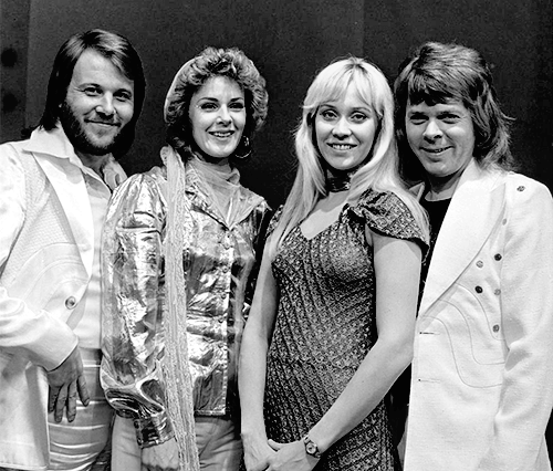 From left, Benny Andersson, Anni-Frid Lyngstad, Agnetha Fältskog, and Björn Ulvaeus, 1976