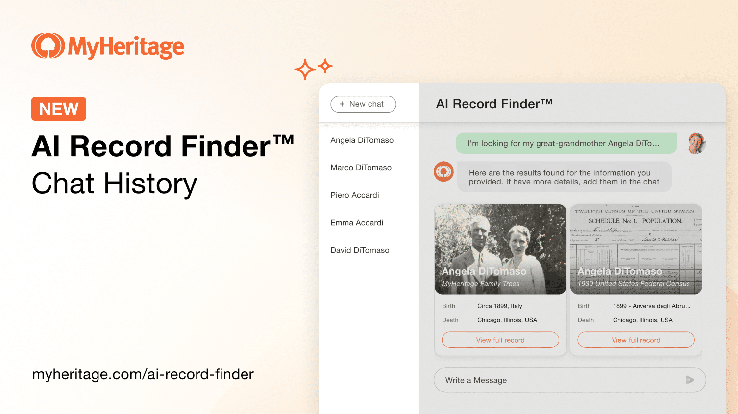 New: AI Record Finder™ Chat History