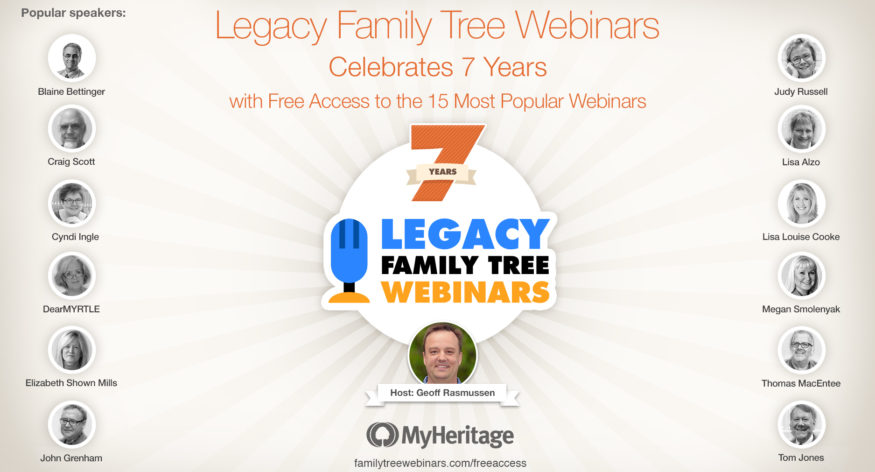 Celebrating 7 Years of Legacy Family Tree Webinars!