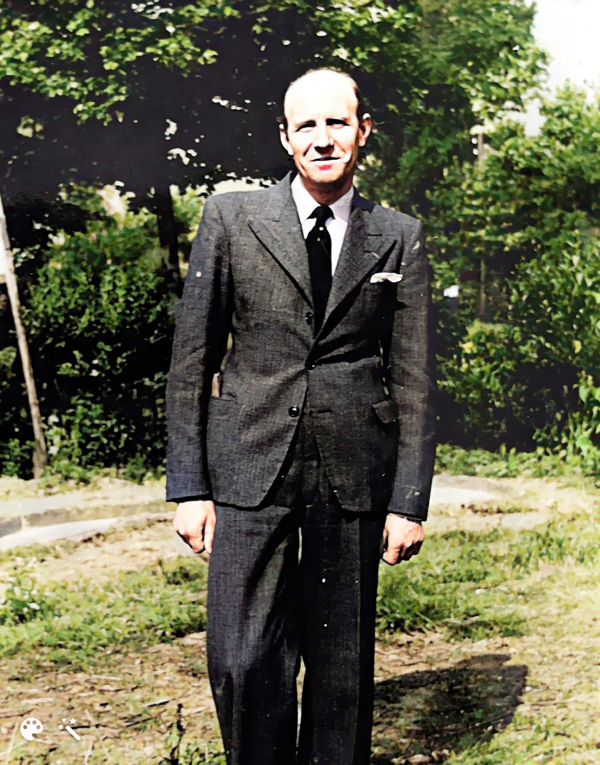 Georges Bourlet. Photo colorized and enhanced by MyHeritage