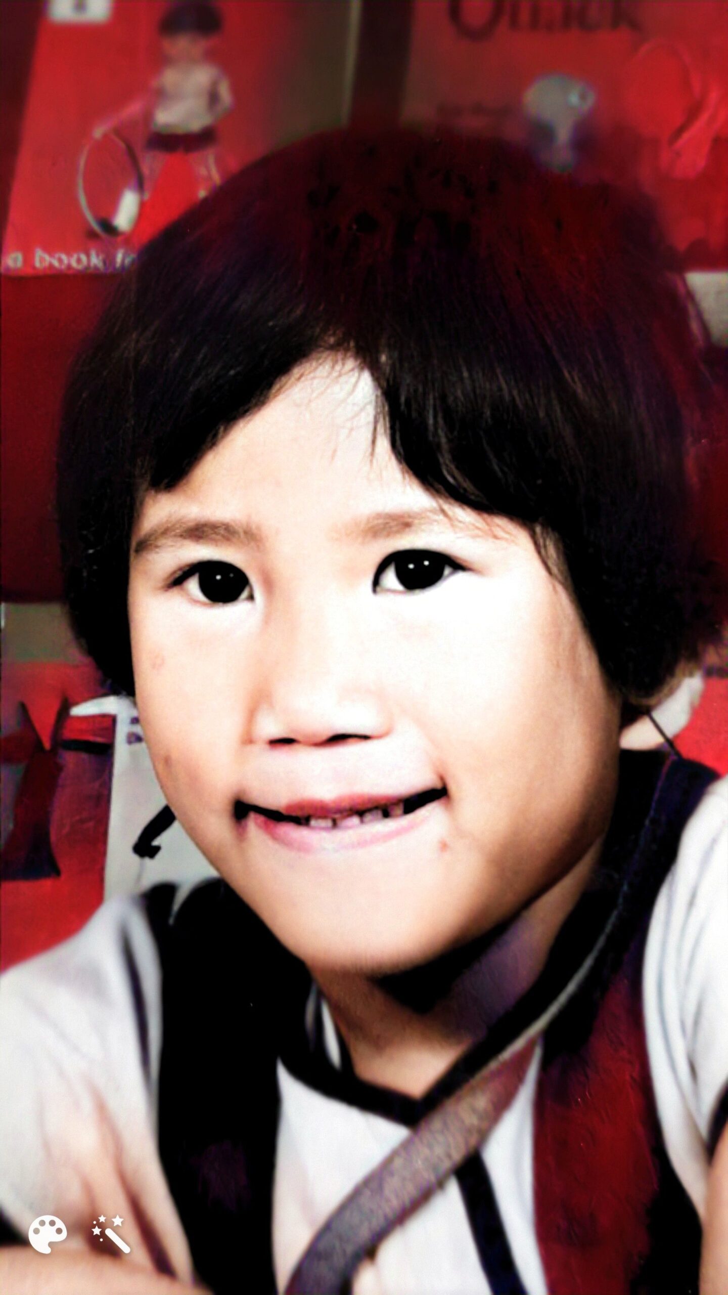 Rachel as a child. Photo colorized and enhanced by MyHeritage