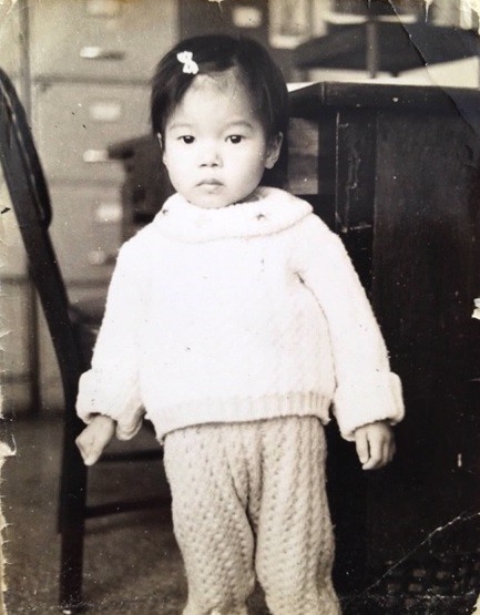 Christine as a toddler