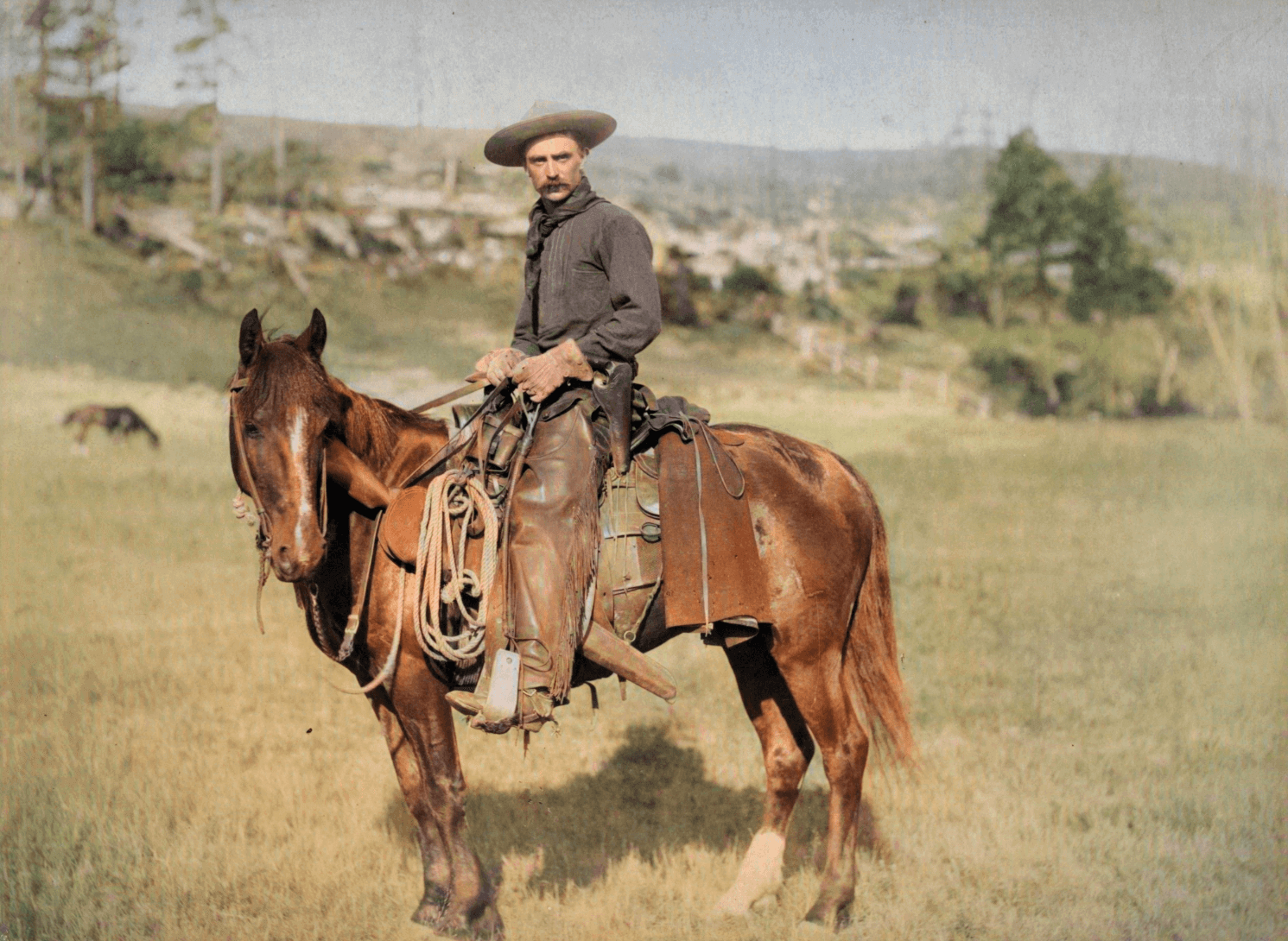 Le Cow Boy – Sturgis, Territoire du Dakota (actuel Dakota du Sud), 1888. Photographe : John C. H. Grabill, Bibliothèque du Congrès