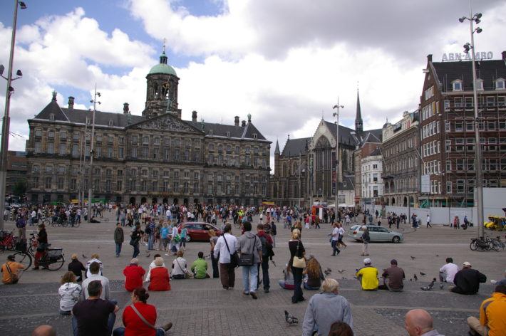 View of the Royal Palace in Dam Square