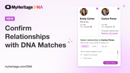 New: Confirm Known Relationships with DNA Matches on MyHeritage