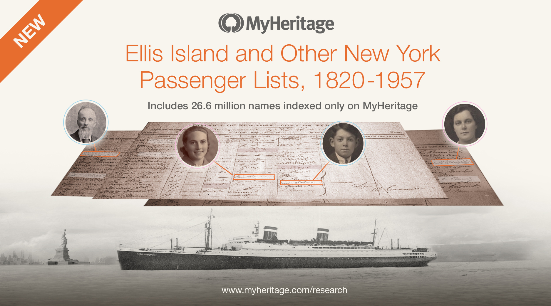 New: Ellis Island and other New York Passenger Lists