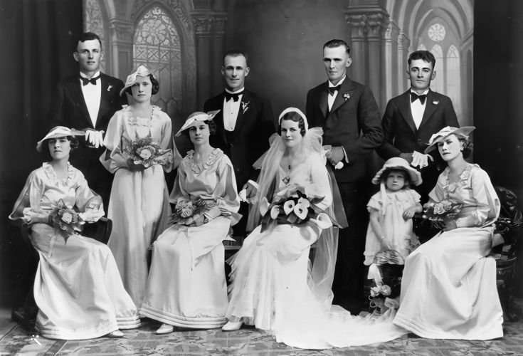 A wedding party in 1930