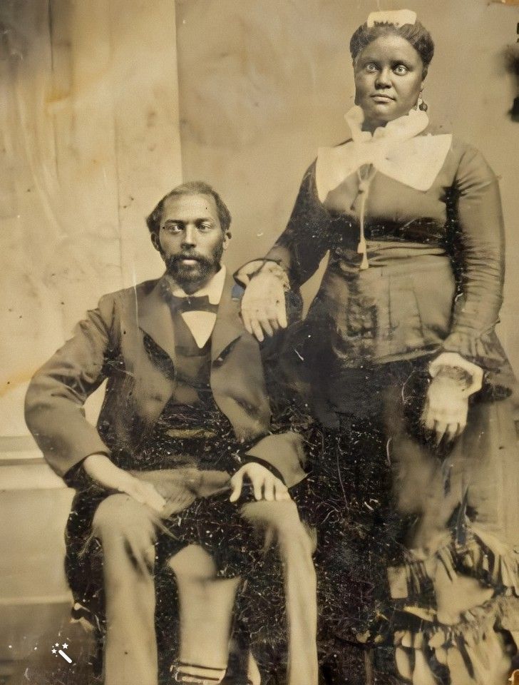 Foto de um casal do final do século XIX (Crédito: Coleção Loewentheil de Fotografias Afro-Americanas)