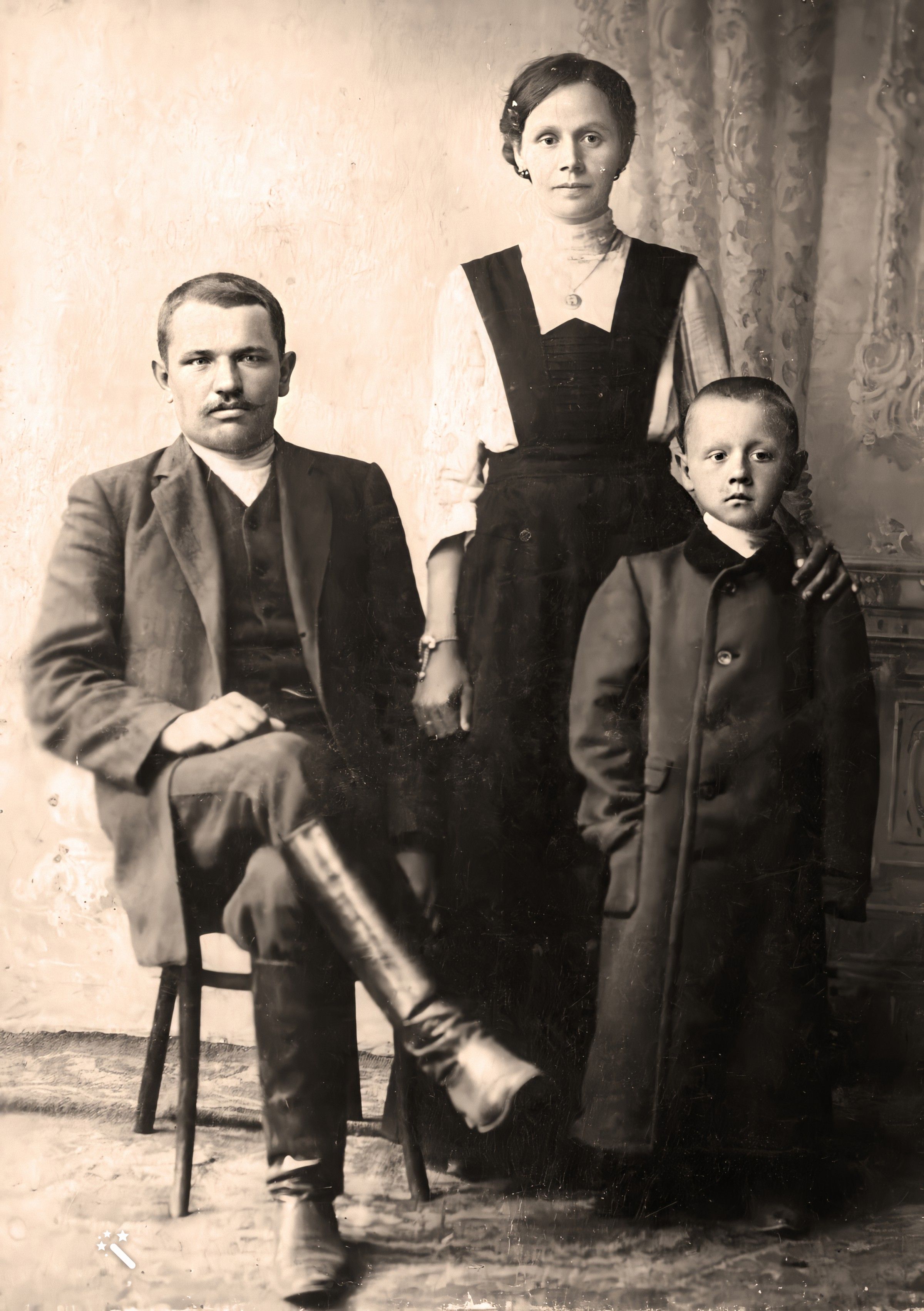 Familjefoto, Ryssland, cirka 1912