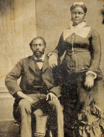 Foto av ett par från slutet av 1800-talet (Kredit: The Loewentheil Collection of African-American Photographs)