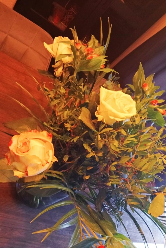 The first bouquet of flowers Xandra received from her father