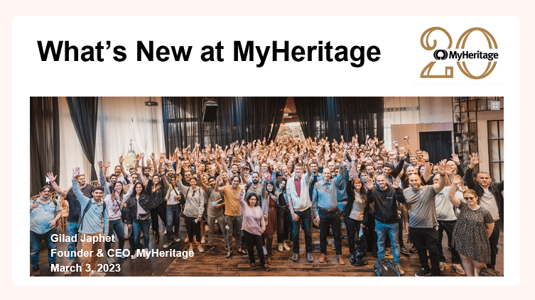 What’s New at MyHeritage: Our Founder and CEO Gilad Japhet Addresses RootsTech 2023
