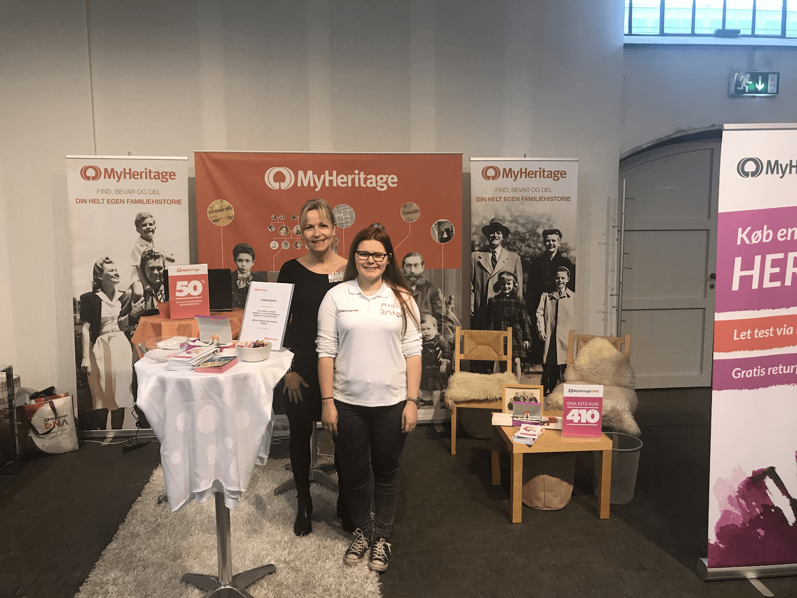 Susanne and support rep Daniella at Historiske Dage in Denmark