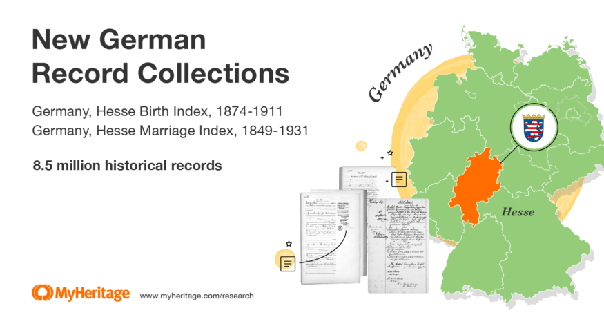 MyHeritage Adds Two Record Collections from Hesse, Germany