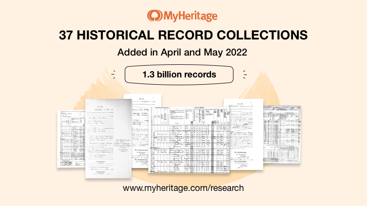 Historical Record Collections Added in April and May 2022