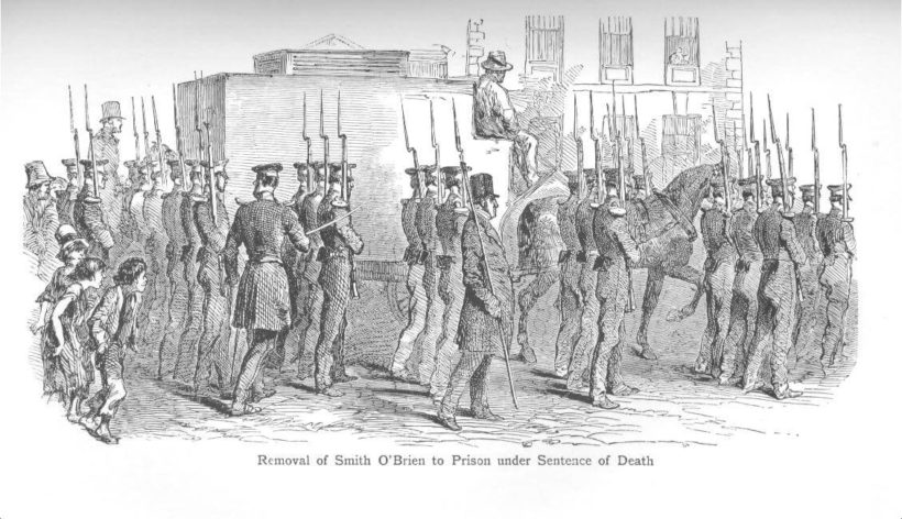 Removal of one of the leaders of the rebellion to prison, following his trial. A death sentence was later changed to transportation to Van Diemen’s Land.