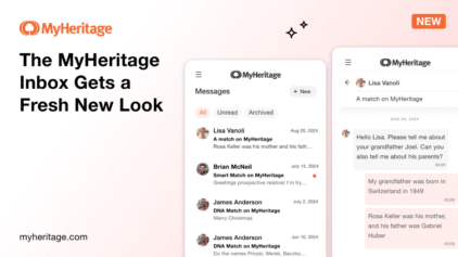 The MyHeritage Inbox Gets a Fresh New Look