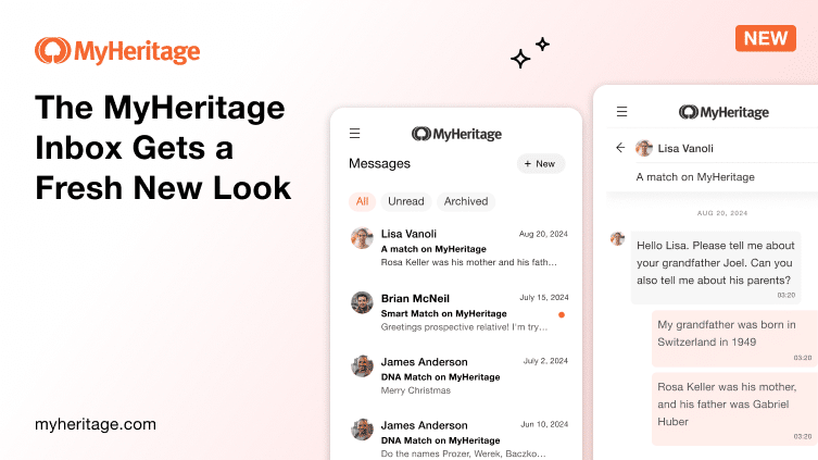 The MyHeritage Inbox Gets a Fresh New Look