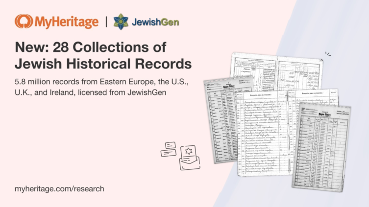 MyHeritage Adds 28 Collections of Jewish Historical Records