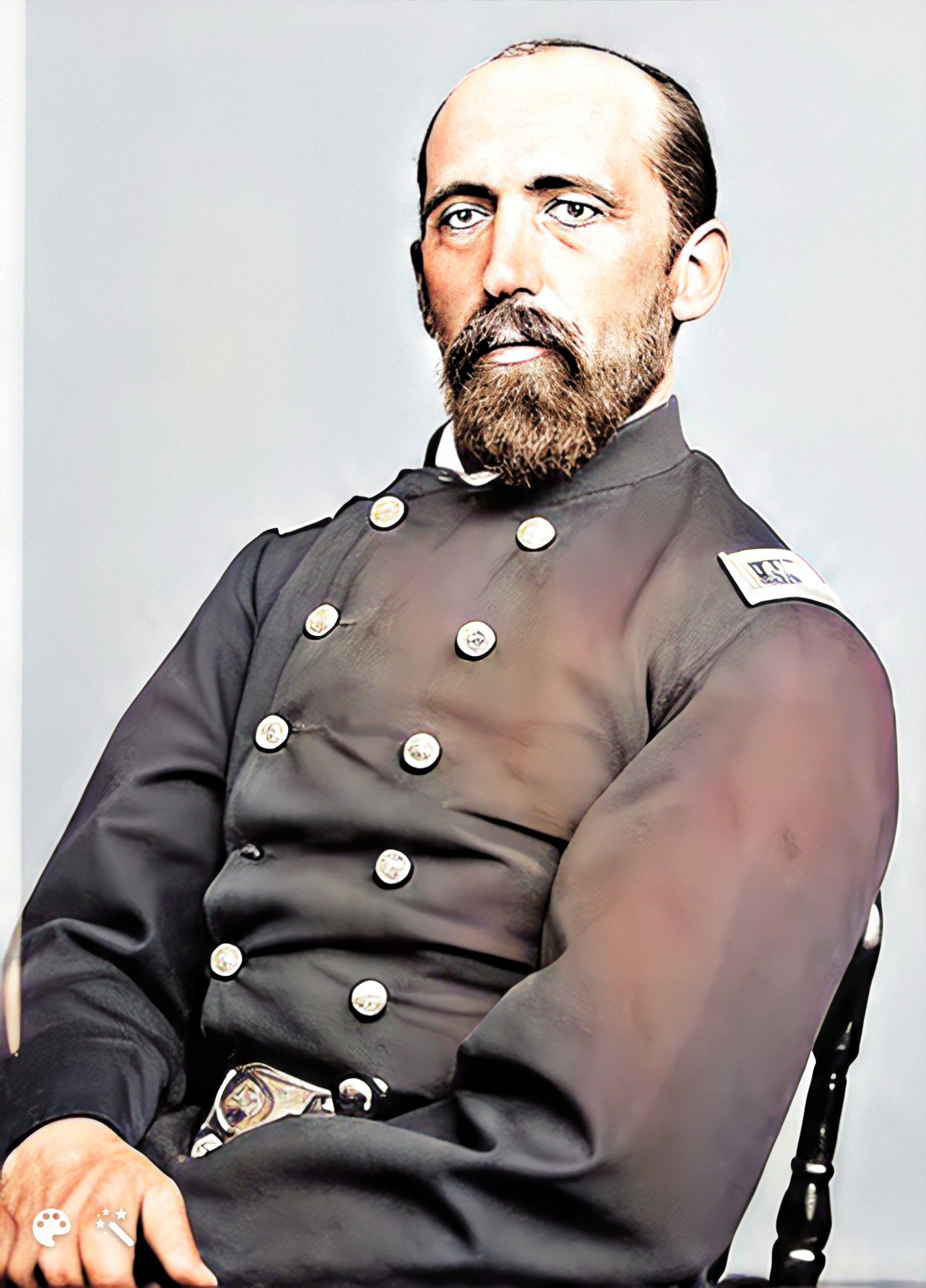 Józef Suszek, Ireneusz's grandfather. Photo enhanced and colorized by MyHeritage