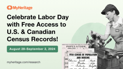 Celebrate Labor Day with Free Access to all U.S. and Canadian Census Records on MyHeritage