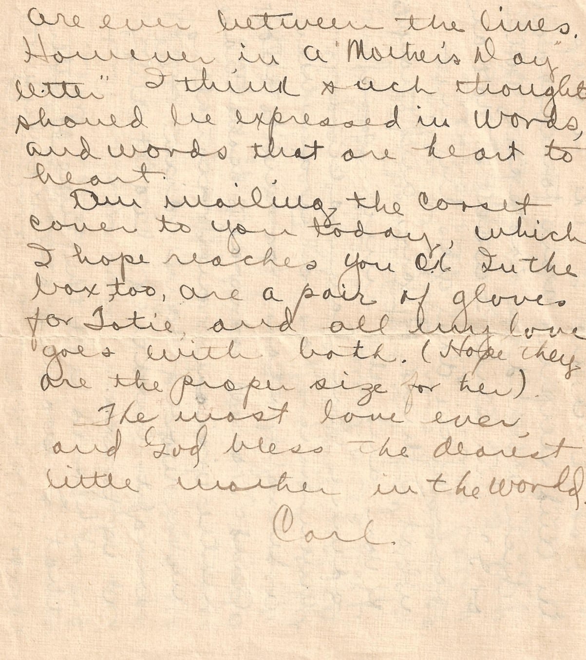 Mother's Day letter from WWI, page 4