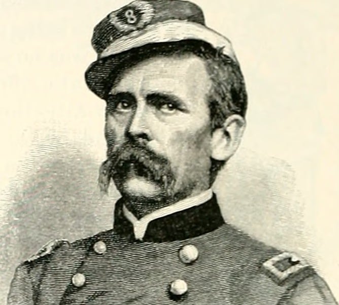 After fleeing Germany for being a revolutionary, Louis Blenker became a brigadier general in the U.S. Civil War, image from “Battles and Leaders of the Civil War,” 1887.