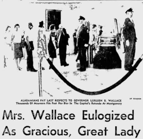 Historical records: Obituary of Lureen B. Wallace (click to zoom)